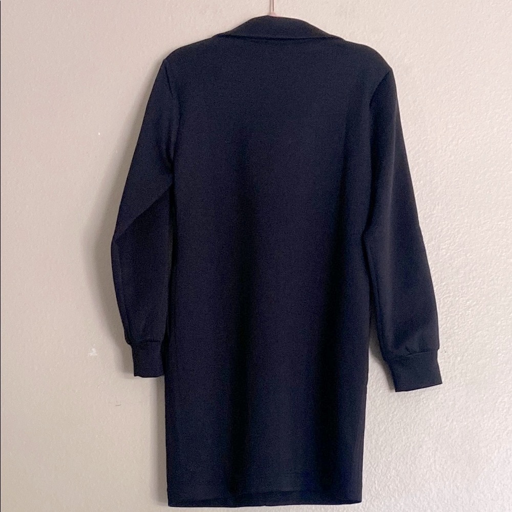 Athleta Allure 1/4 Zip Long Sleeve Dress, Medium, Black, Excellent Condition - Picture 3 of 4